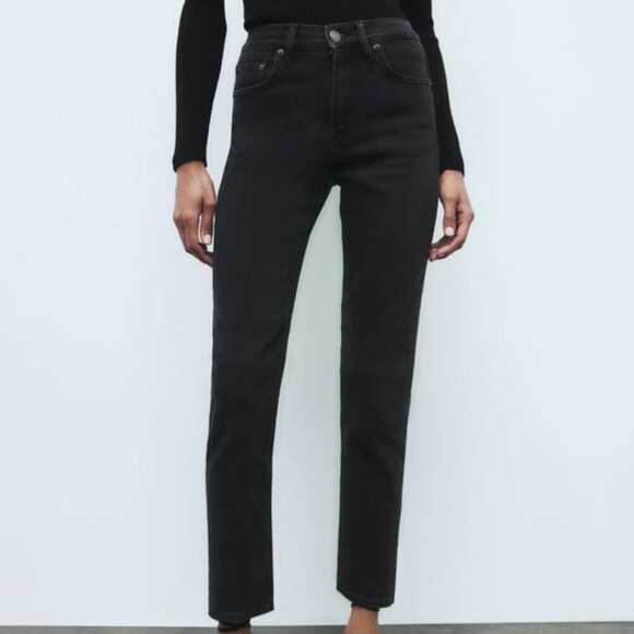ZARA - ZW THE SLIM CROPPED JEANS - Black HR - 10 - Picture 3 of 12